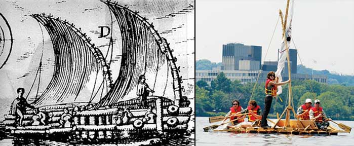 ancient and modern rafts