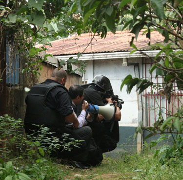 Barricaded home