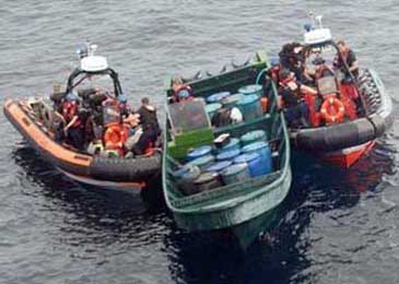 captured boat