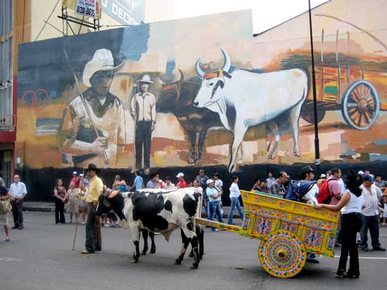 mural ox carts