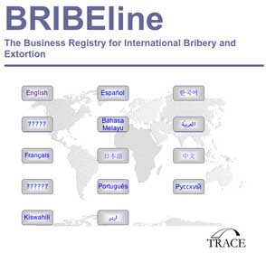 bribeline web site