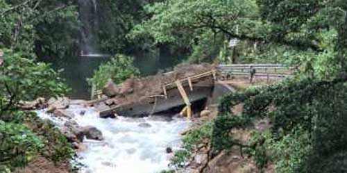 damaged bridge