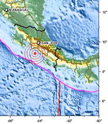 earthquake map