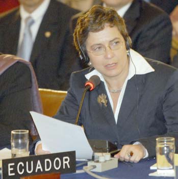Ecuador's foreign minister