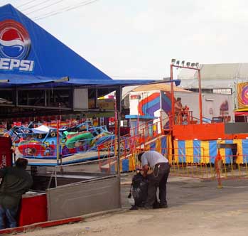 GEtting soda tent ready