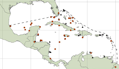 range of monk seals