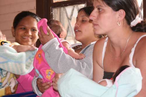women at the shelter