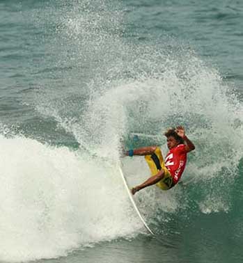 Munoz in the surf