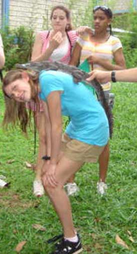 girl with croc