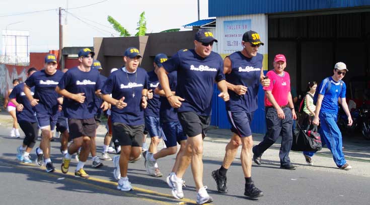 police running