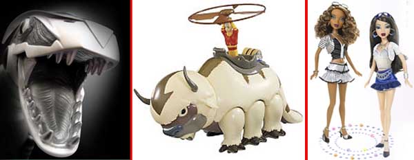 montage of Christmas toys