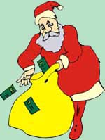 Santa and money