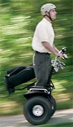 segway on gold course