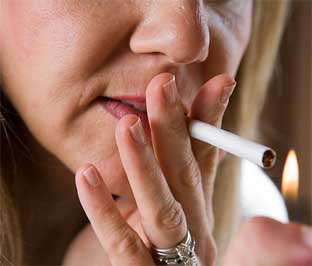 smoking woman