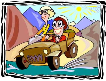 happy tourists