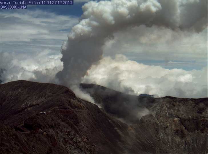 volcano belching
